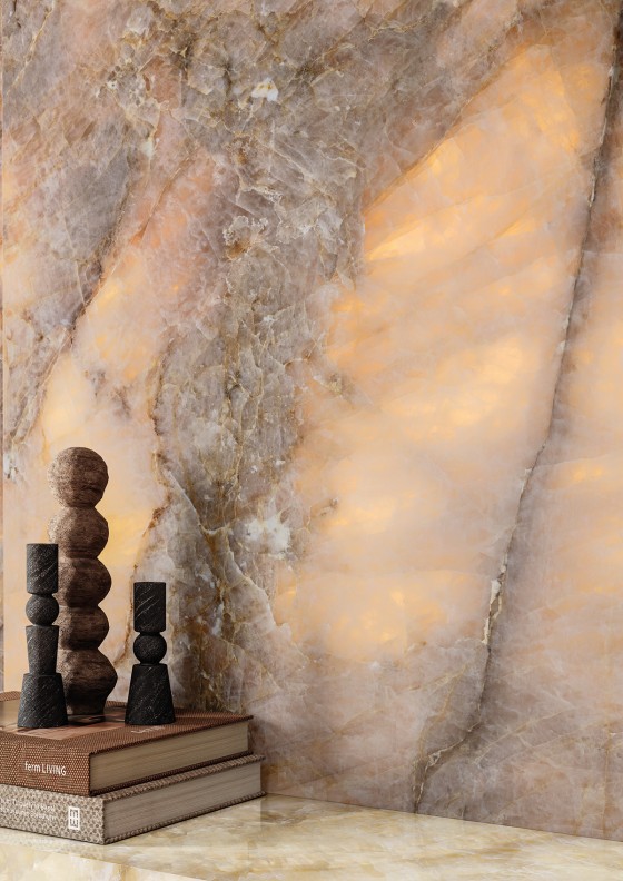 Backlit Stone Amber 600x1200mm Polished Floor And Wall Tile